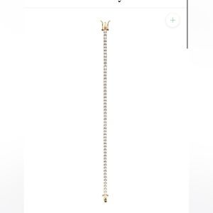 DORSEY KATE 3MM ROUND CUT, LAB-GROWN WHITE SAPPHIRE, GOLD RIVIÈRE BRACELET